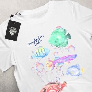 Salty for Life "Watercolor Fish" Short Sleeve Unisex Tee